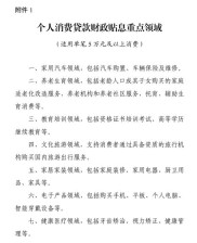 关于印发个人消费贷款财政贴息政策实施方案的通知 财金〔2025〕80号