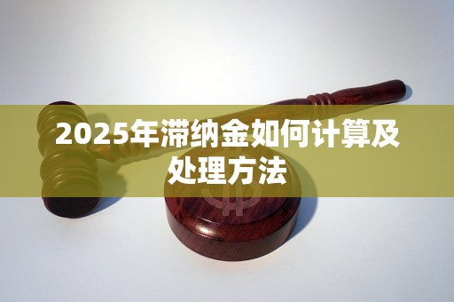 2025年滞纳金如何计算及处理方法