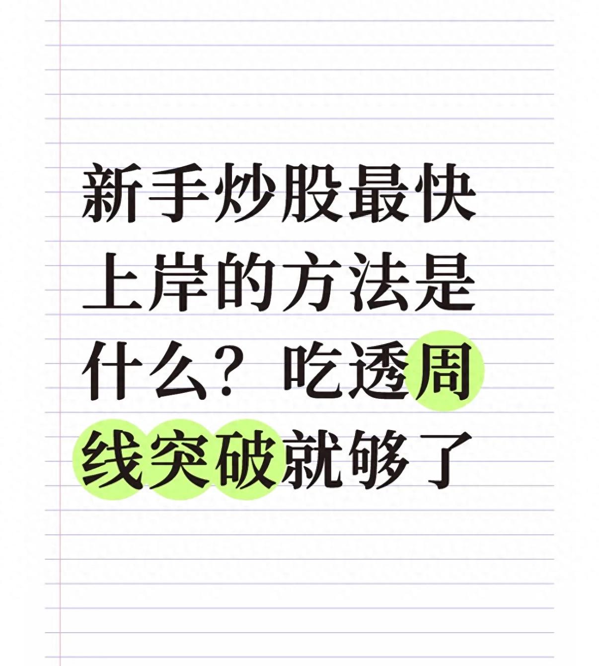 周线选股技巧_新股民操盘实战:炒股软件一点就透_周线突破战法
